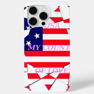 Coque iPhone 15 Pro Max USA Star Spangled Love My Country of Love