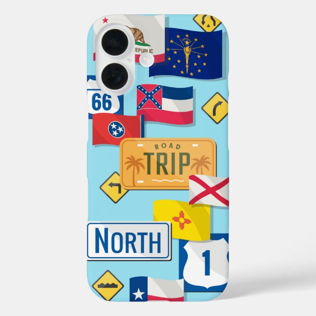 Coques Case-Mate iPhone USA State Flags Road Trip (Verso)