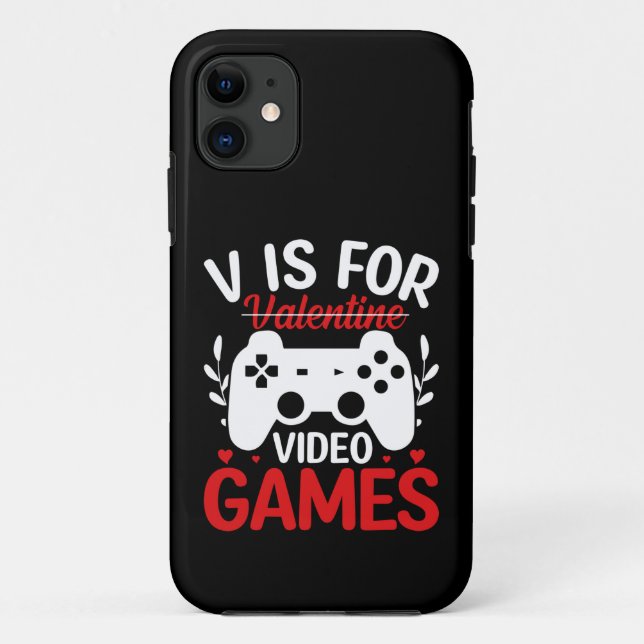 Coques Case-Mate iPhone V est pour Jeux Vidéos avec Valentine Crossing Out (Dos)