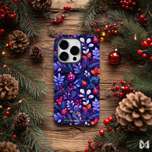 Coque Case-Mate iPhone Vacances artistiques - Ornement festif violet prof