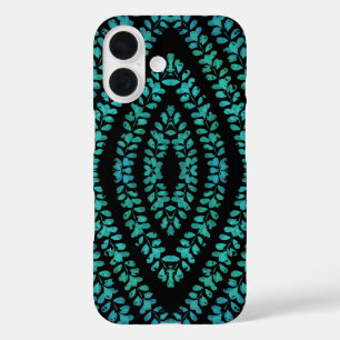 Coque Pour iPhone 16 Vacances de printemps Feuilles Turquoise Conceptio