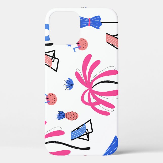 Coques Case-Mate iPhone Vacances d'été : Palm Trees Ananas Motif (Verso)