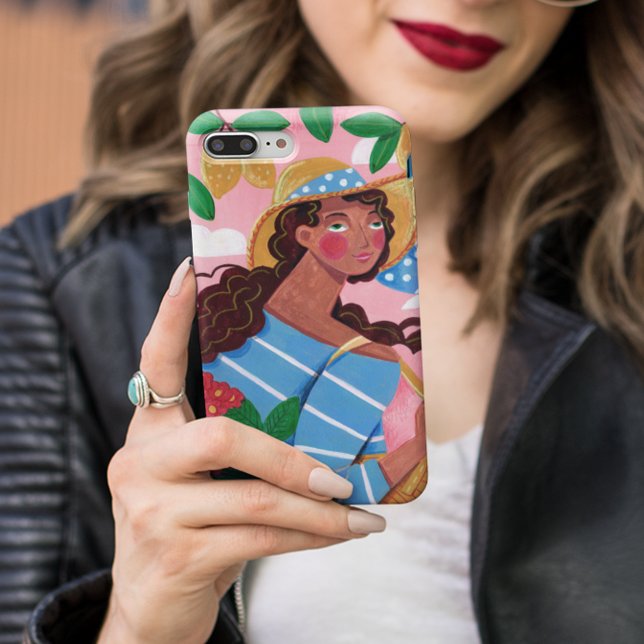 Coques Case-Mate iPhone Vacances d'été pour femme italienne à la plage (Créateur téléchargé)