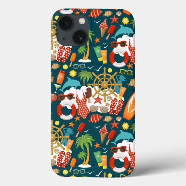 Coques Case-Mate iPhone vacances fête d'été plage motif (Verso)