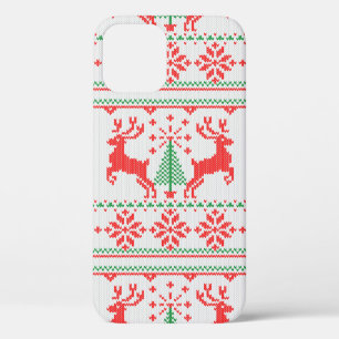 Case-Mate iPhone Case Vacances Tricot Blanc Cerf Noël Sweat Ugly Christm