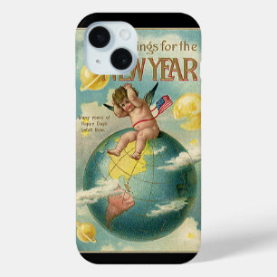 Coque Case-Mate iPhone Vacances vintage, vœux pour la nouvelle année