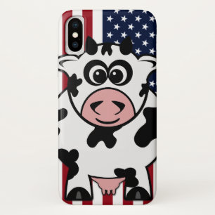 Coque iPhone X Vache américaine