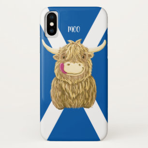 Etui iPhone Case-Mate Vache des montagnes petite personnalisée à Hamish