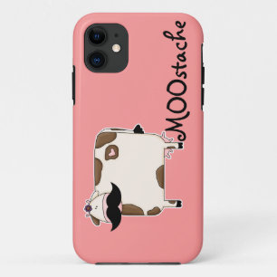 Coques Pour iPhone vache drôle à moustache MOO