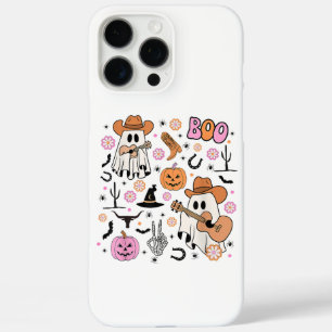 Coque iPhone 16 Pro Max Vache fantôme effrayante cowboy mignon Halloween b