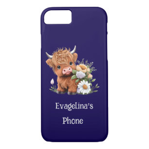 Case-Mate iPhone Case Vache Highland avec fleurs sur mesure