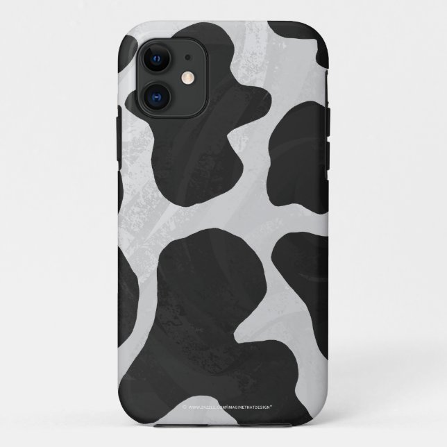 Coques Case-Mate iPhone Vache Imprimé Noir et Blanc (Dos)