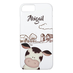 Case-Mate iPhone Case Vache mignonne personnalisée et Arrière - plan de