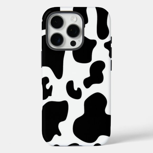 Coques Case-Mate iPhone Vache noire et blanche (Verso)