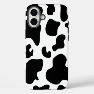 Coque Pour iPhone 16 Plus Vache noire et blanche