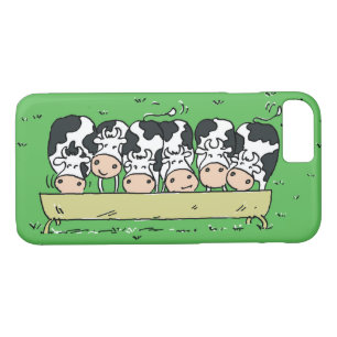 Coque Case-Mate Pour iPhone Vaches et châteaux dans un champ d'agriculteurs