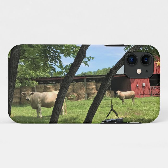 Coques Case-Mate iPhone Vaches, toile de Caroline du Nord rurale Imprimer  (Dos (Horizontal))