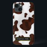Etui iPhone Case-Mate Vachette Faux Cuir Occidental Repéré Personnalisé<br><div class="desc">Que vous soyez un éleveur, un cowboy / cowgirl ou juste quelqu'un qui aime les vieux thèmes américains de l'ouest, ce motif tacheté brun et blanc peau de vache est parfait pour correspondre à votre style occidental. Le graphique poster de animal est fait pour ressembler à la fourrure / cheveux...</div>