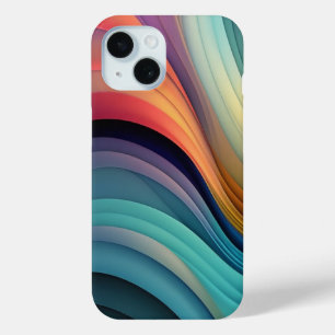 Coque Case-Mate iPhone Vague Abstrait de Vague Arc-en-ciel