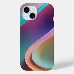 Coque Case-Mate iPhone Vague Abstrait de Vague Arc-en-ciel Moderne