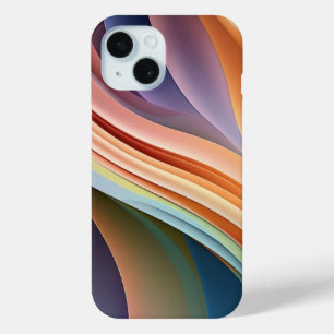 Coque Case-Mate iPhone Vague Abstrait de Vague Arc-en-ciel Moderne