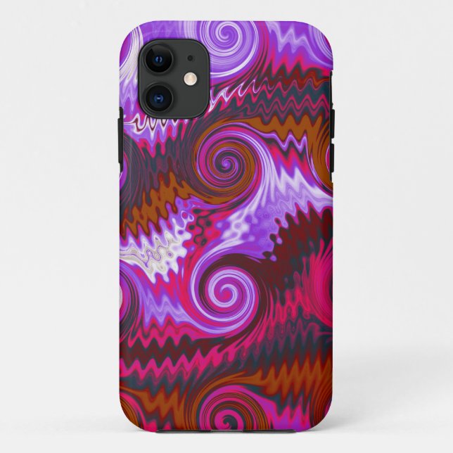 Coques Case-Mate iPhone vague Abstraite de motif fractal (Dos)