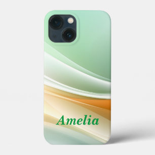 Case-Mate iPhone Case Vague Abstraite verte orange