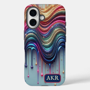 Coque Pour iPhone 16 Vague de arc-en-ciel