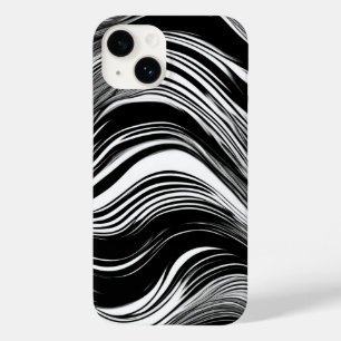 Coque Case-Mate iPhone Vague noire et blanche Abstraite