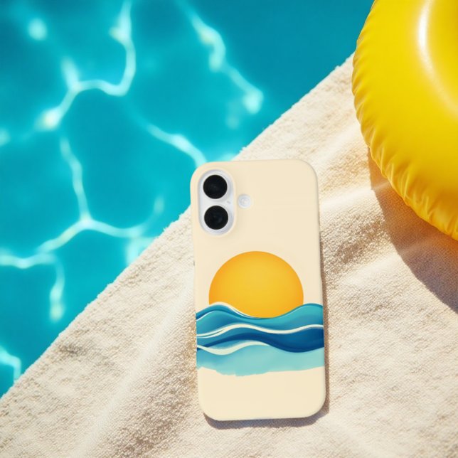 Coques Case-Mate iPhone Vague Sun & Surf (Sleek protection meets bold style. The perfect case for your summer adventures.)