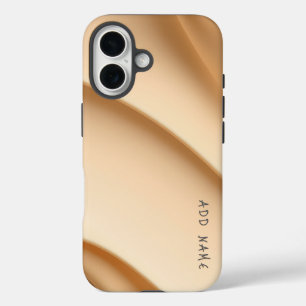 Coque Pour iPhone 16 Vagues Abstraites beiges douces