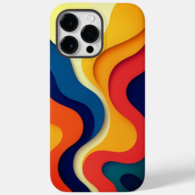 Coques Case-Mate iPhone Vagues Abstraites colorées (Verso)
