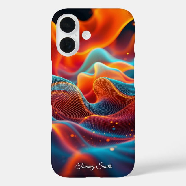 Coques Case-Mate iPhone Vagues Abstraites dynamiques - Art futuriste (Verso)
