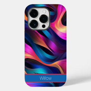 Coque Case-Mate iPhone Vagues Abstraites en néon
