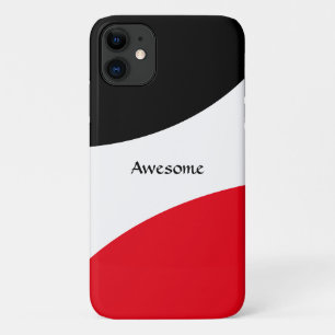 Case-Mate iPhone Case Vagues Abstraites en noir, rouge et blanc