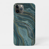 Vagues aquarelles abstraites or bleu Tranquille