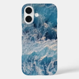 Coque Pour iPhone 16 Vagues bleu océan