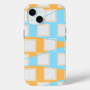 Coque Case-Mate iPhone Vagues bleues sur patchs Carrés blancs