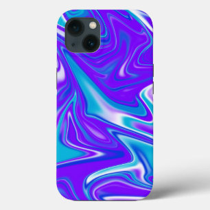 Case-Mate iPhone Case "Vagues célestes : Le marbre bleu blanc et violet