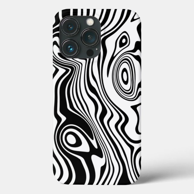 Coques Case-Mate iPhone Vagues d'art noir blanc - Vos couleurs (Verso)