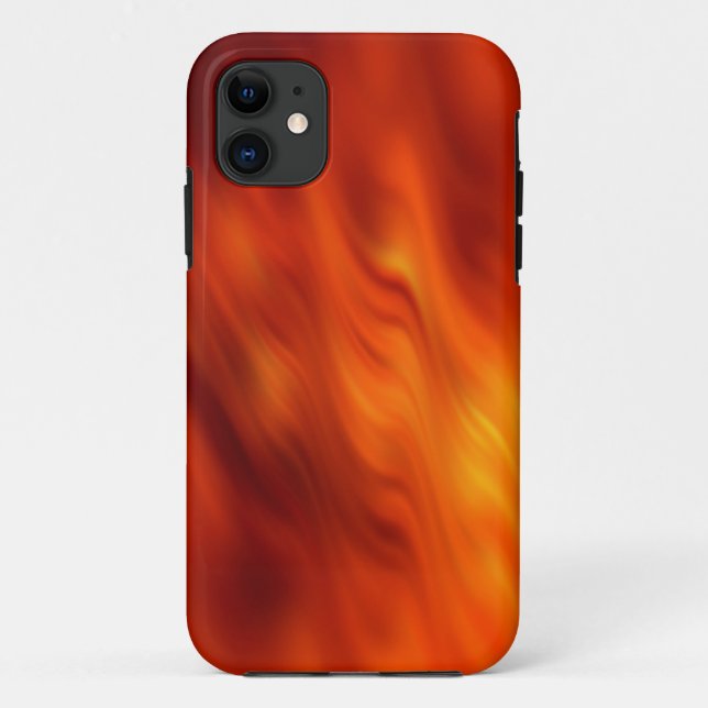 Coques Case-Mate iPhone Vagues de dégradé de couleurs - rouge orange (Dos)