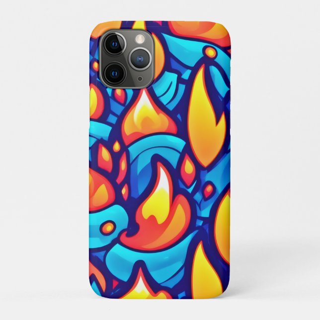 Coques Case-Mate iPhone Vagues de feu Art Abstrait (Dos)