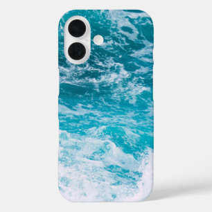 Coque Pour iPhone 16 Vagues de l'océan bleu
