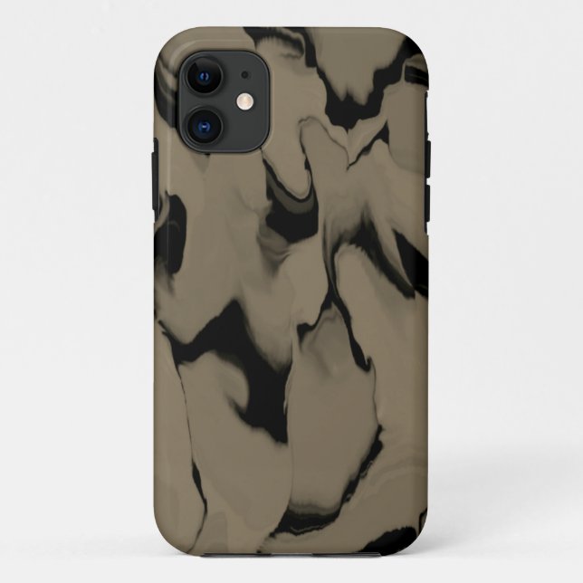 Coques Case-Mate iPhone Vagues de Noir et Brown (Dos)