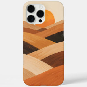 Coque iPhone 16 Pro Max Vagues de sable doux au coucher du soleil
