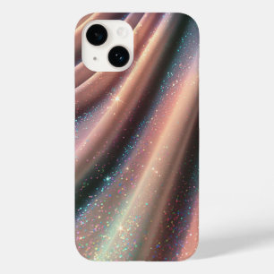 Coque Case-Mate iPhone Vagues de soie irisées pailletées pastel élégantes