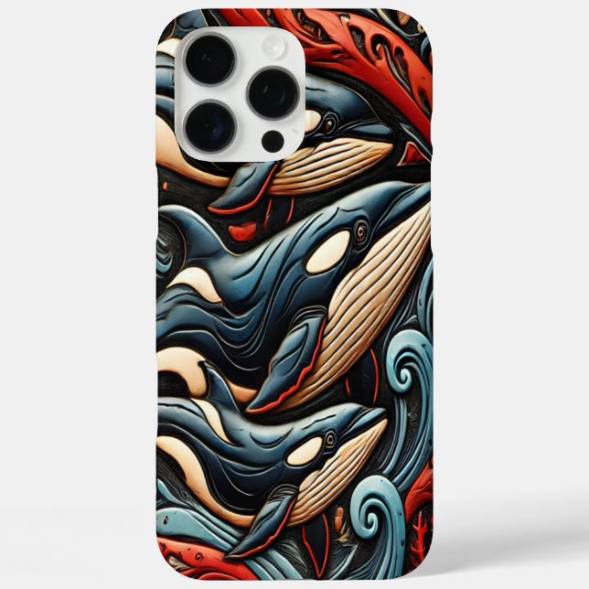 Coques Case-Mate iPhone Vagues de Wonder : Baleines en mouvement (Verso)