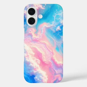 Coque Pour iPhone 16 Vagues d'océan bleu rose été mer plage turquoise