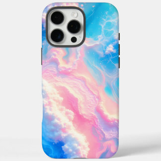 Coque iPhone 16 Pro Max Vagues d'océan bleu rose été mer plage turquoise 