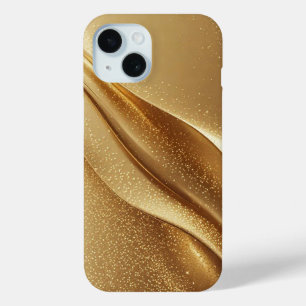 Coque Case-Mate iPhone Vagues dorées abstraites avec paillettes scintilla